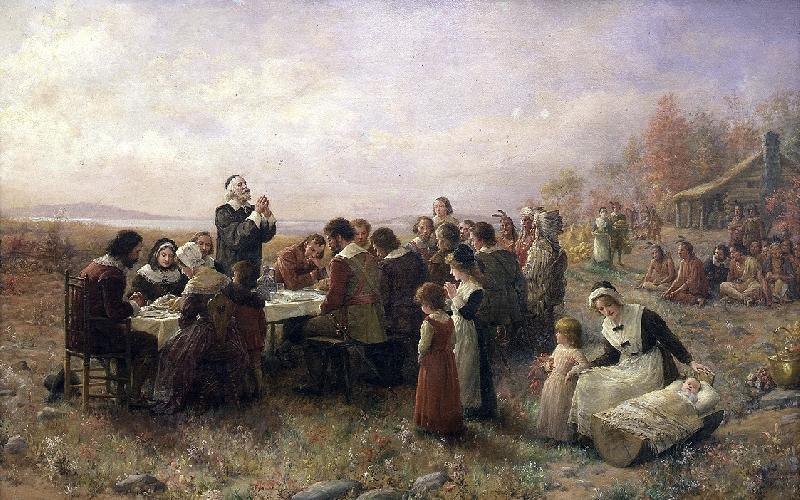 Jennie A. Brownscombe The First Thanksgiving at Plymouth